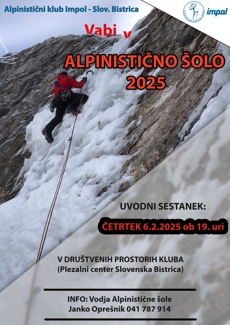 Alpinistična šola 2025